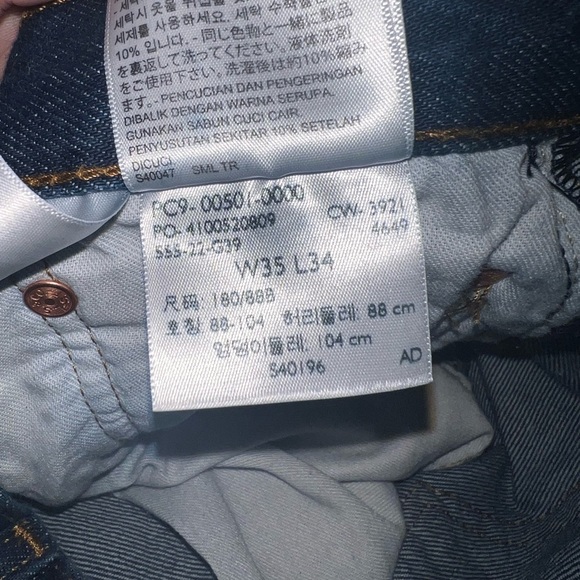 Levi’s 501 Original Shrink To Fit Button Fly Blue Jeans - Picture 9 of 9